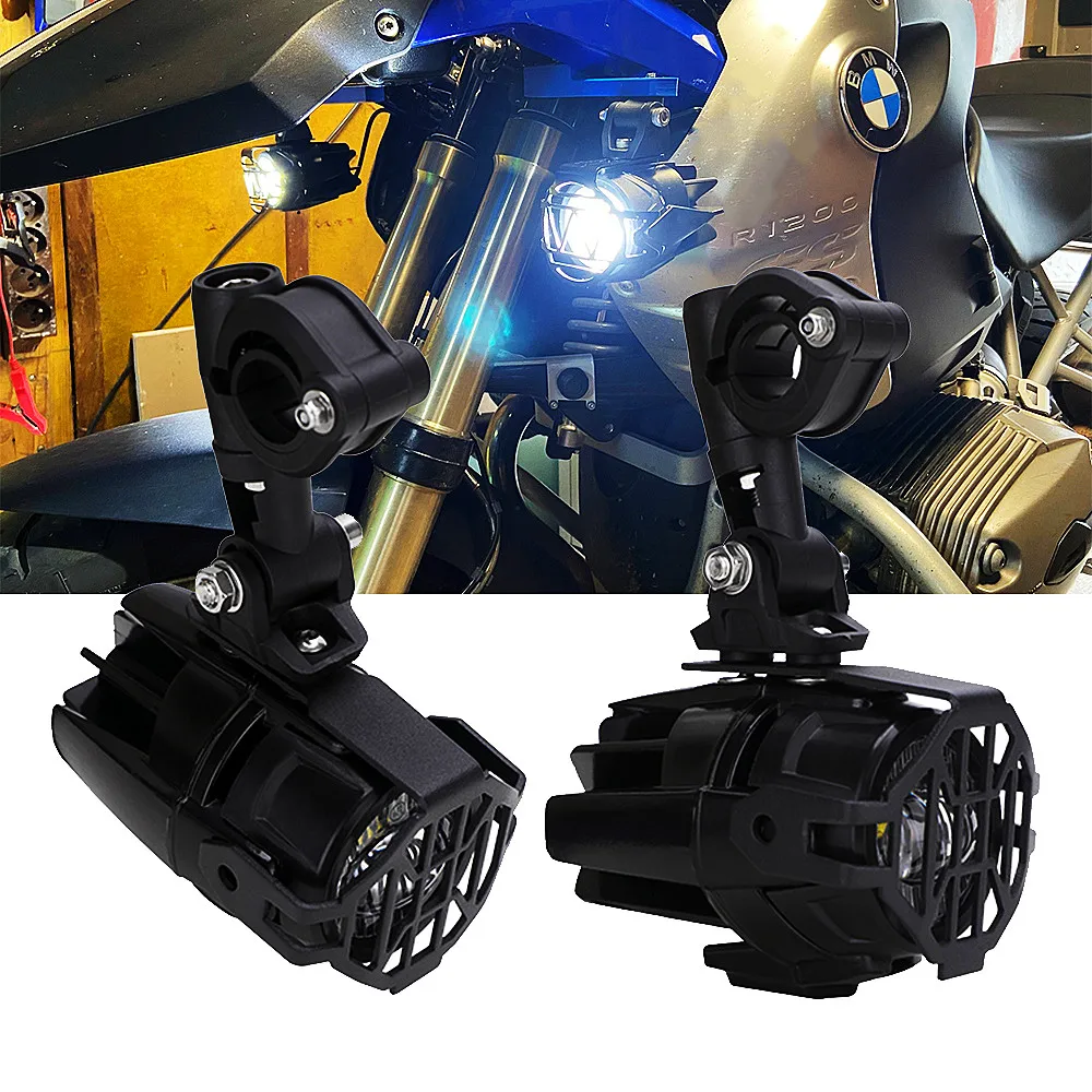 

Universal For BMW R1200GS F800GS F700GS F650 K1600 Motorcycle Fog Light Auxiliary Driving Lamp With Protector Mount 40W 6000K