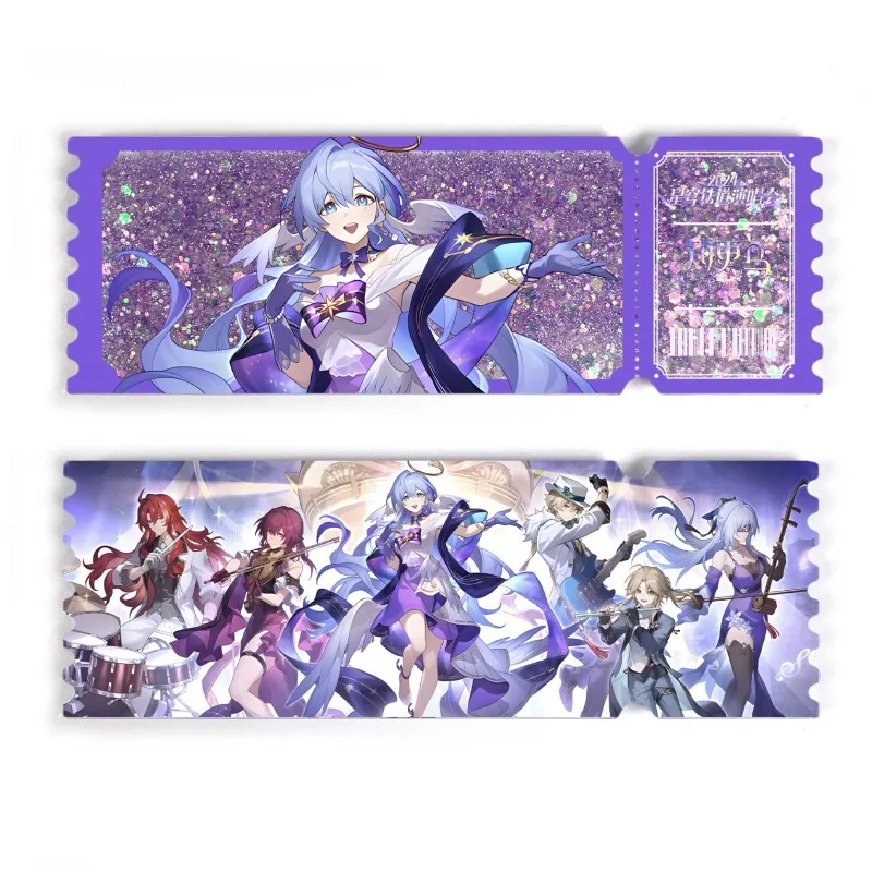 

Game Anime Honkai: Star Rail Cosplay Aventurine Robin Argenti Jingliu Vocal Concert Quicksand Ticket Stub Mahjong Student Gift