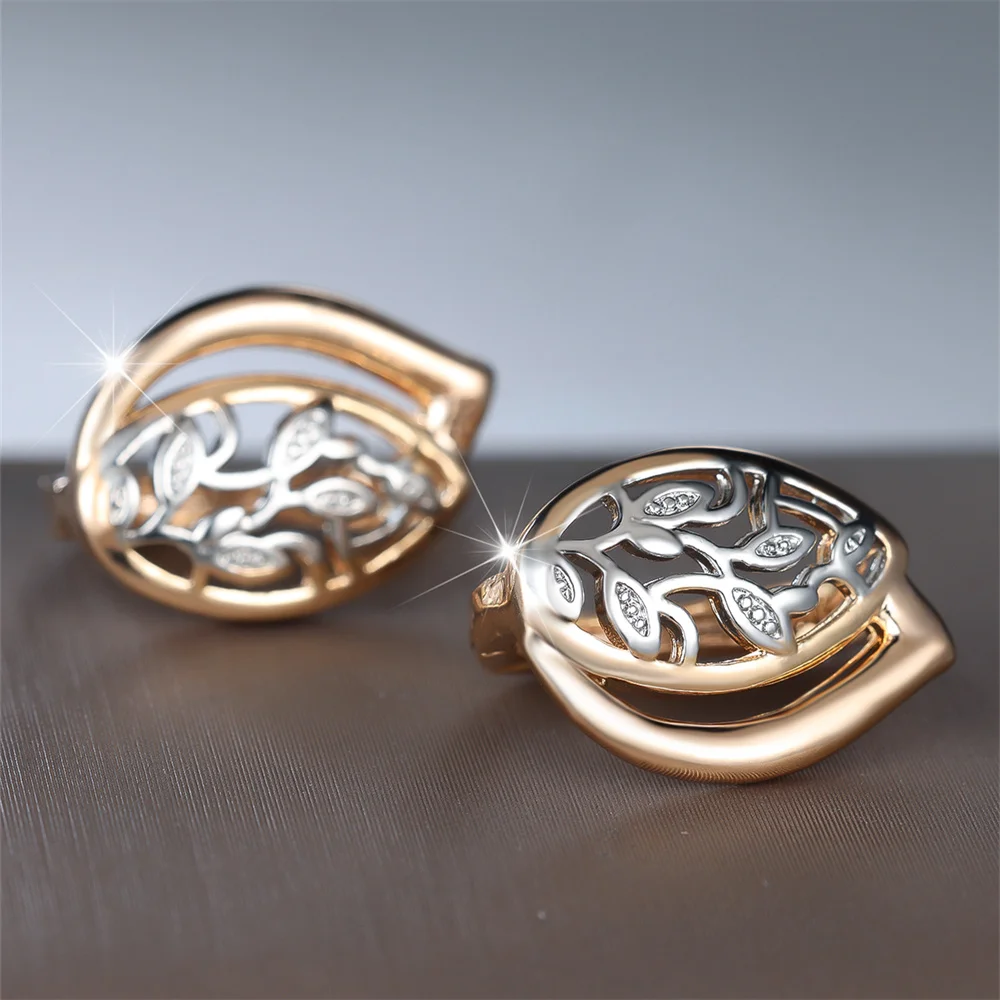 Fashion Hollow Cute Flower Pattern Hoop Earrings For Women Vintage Gold Silver Color Ear Buckle Wedding Jewelry Engagement Gifts