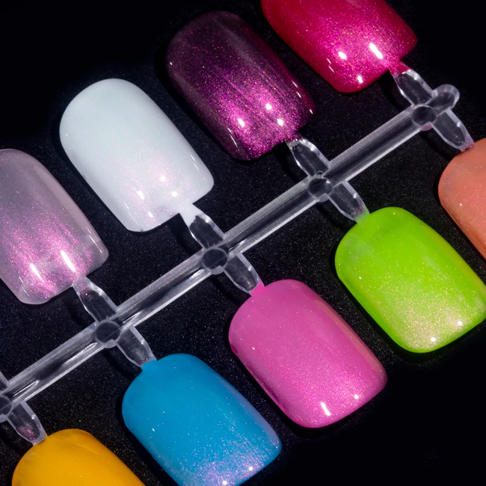 KODIES GEL Glitter Top Coat Aurora Chrome Gel Nail Polish 2 IN 1 Sparkle Shimmery Pink Nail Gel Finish Topcoat All for Manicure 5