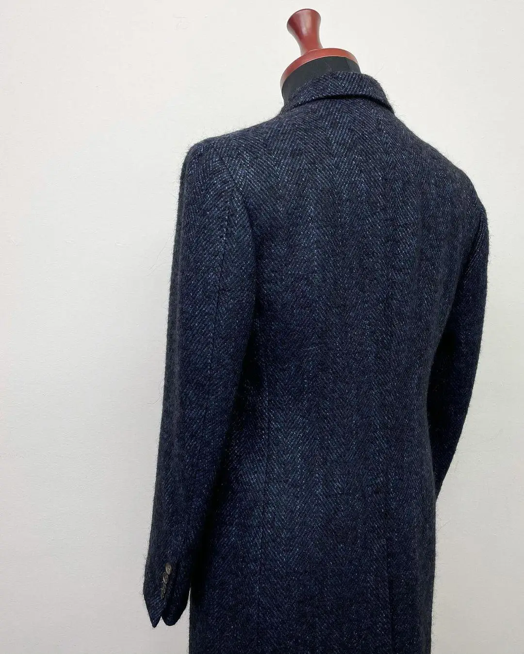 Description Picture 5 of itemHerringbone Men Suit Tailor-Made One Piece Blazer Long Coat Men Overcoat One Button Formal Business Causal Party Host Tailored