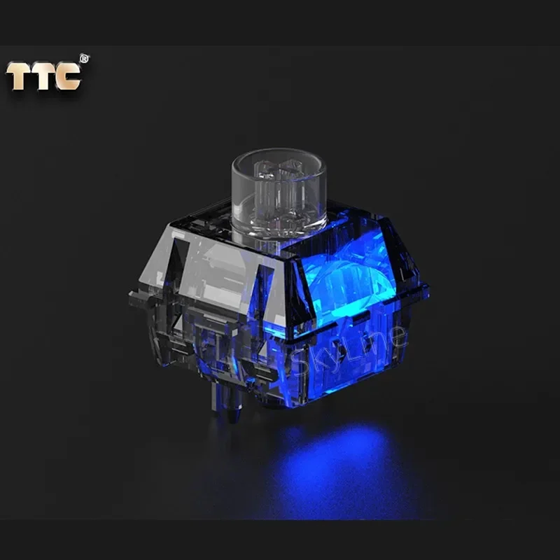 Ttc-titan Heart Switch Rgb Personalizado Teclado Mecânico Preto Transparente 42g Linear 5pin Coração Gigante Lubrificante Long Gild Primavera - Imagem 6