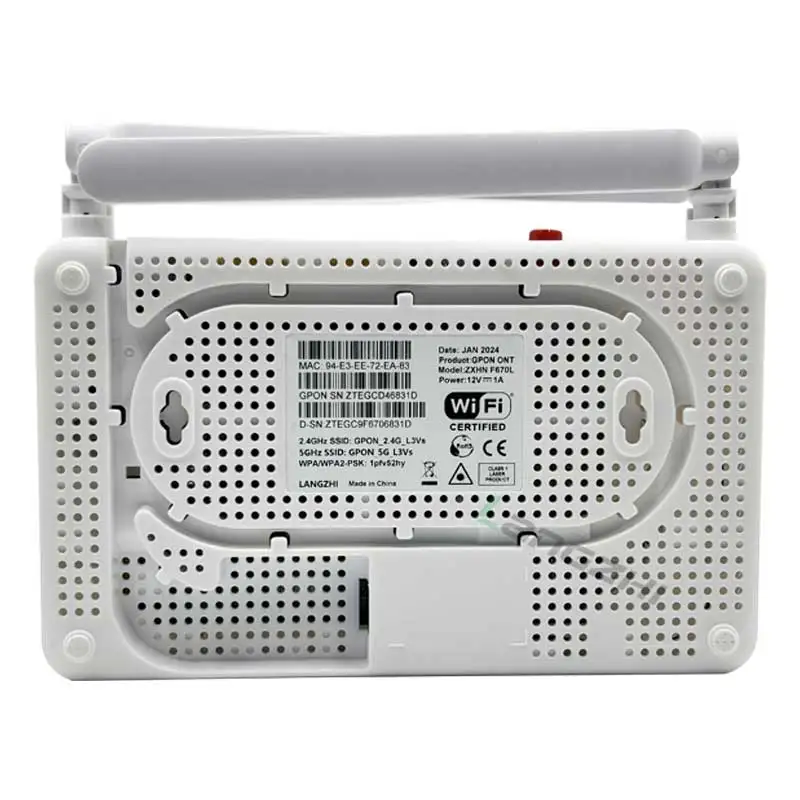 ZXHN F670L GPON ONT | 4xGigabit+VoIP+USB | WiFi2.4G/5G Modem