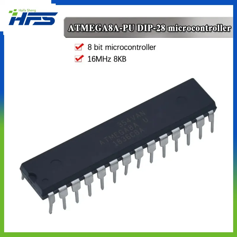 

ATMEGA8A-PU ATMEGA8A MEGA8A DIP-28 8-bit with 8K Bytes In-System Programmable Flash ATMEGA8 DIP Original 28P 28pin