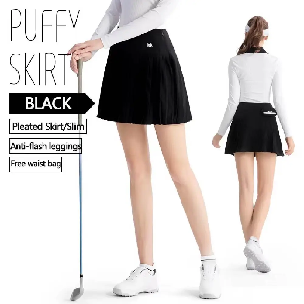 PGM Golf Women's Skirt Sports Pleated Short Skirt Women's Summer Anti Walking Light Speed Dry A-line Short Half Body