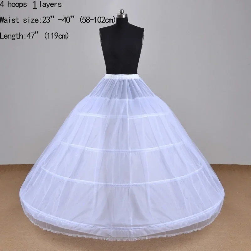 Ball Gown Petticoat Tulle Petticoat 4 Hoops Wedding Petticoat for Wedding Dress