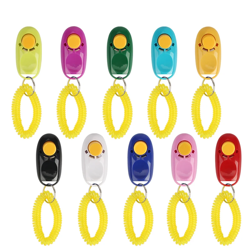 5pcs Pet Trainer Portable Dog Clicker Toys Pet Obedience Tranining Clicke Training Tool Dog Whistle Supplies Colorful