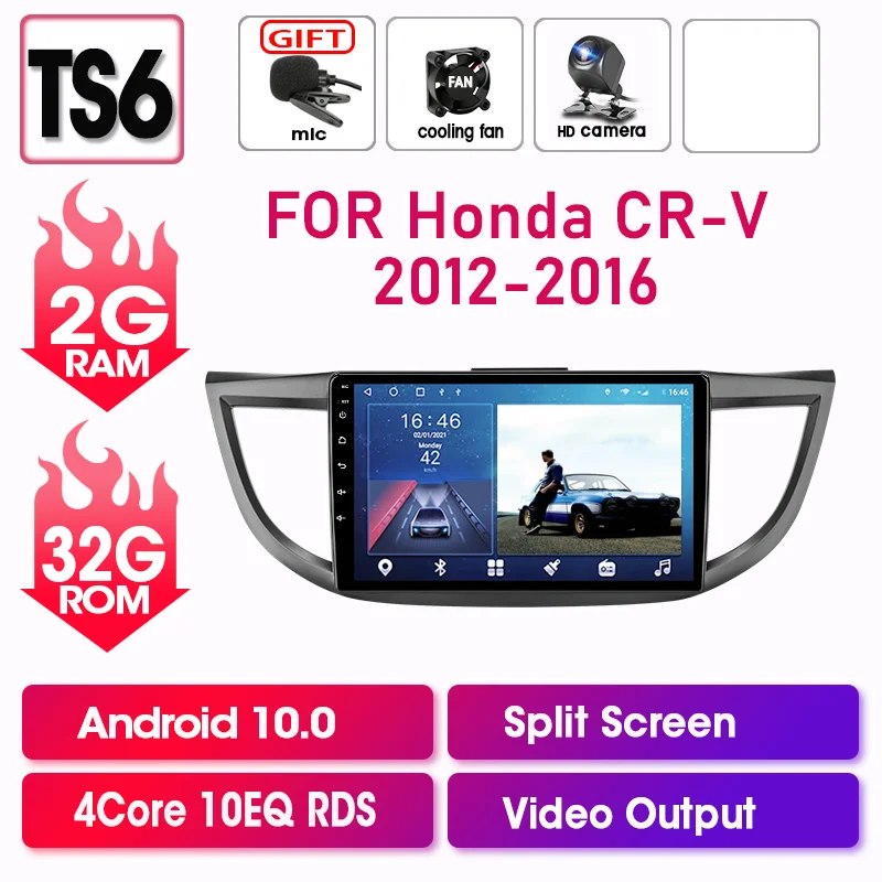 car with movie player Android 11 Car Radio for Honda CR-V CRV 4 RM 2012-2016 Multimedia Video Player 2 Din GPS Navigation Carplay DVD Head Unit Stereo sony car stereo Car Multimedia Players