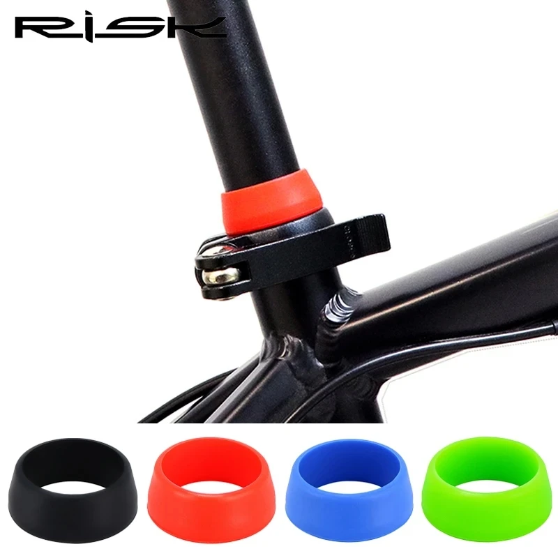 RISK MTB Bike Seat Post Rubber Ring Dust Cover Cycling Silicone