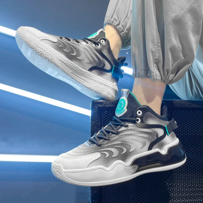 

Brand Men's Basketball Shoes Women's Basketball Sneakers Children Non-slip High-top Parent Child Breathable Basketball Training