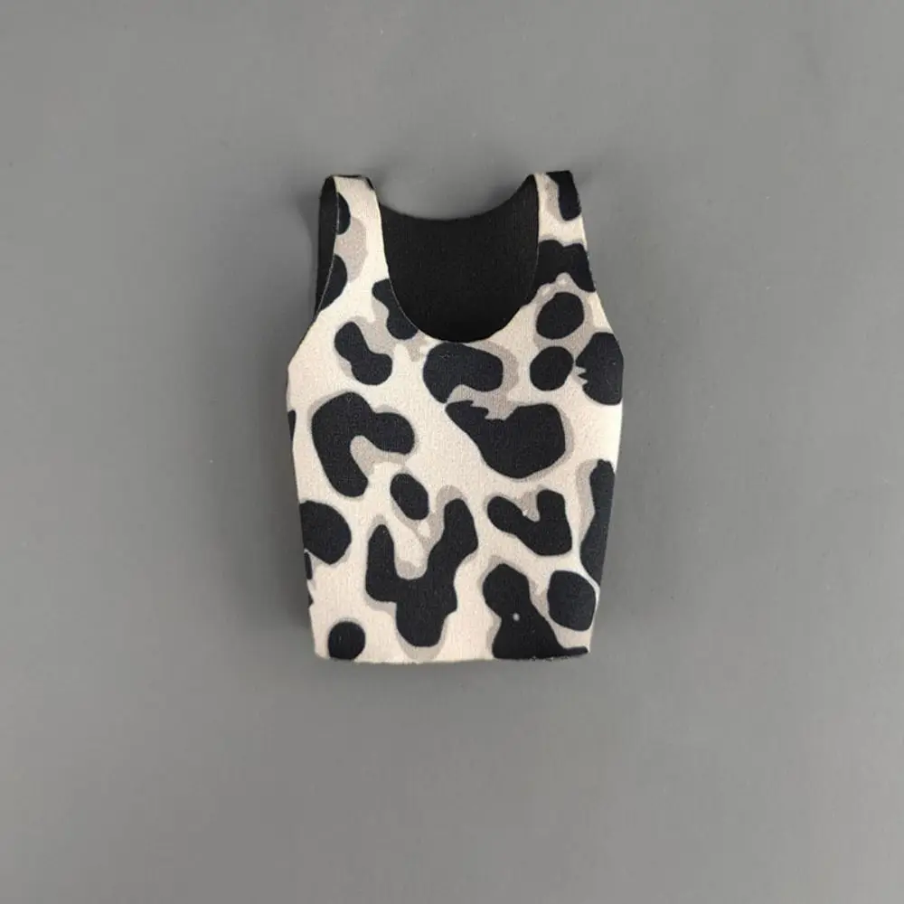 1/6 Miniature Doll Soldier Leopard Print Vest Trendy High Elastic Clothing For 30cm Doll Round Neck T-shirt Hiking Casual Tank