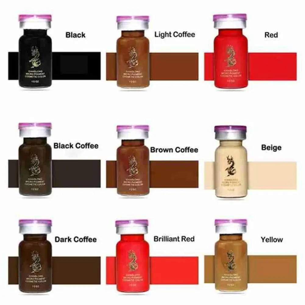 8ml Professional Permanent Makeup Inks Tattoo Pigment Color For Eyebrows Eyeliner Lip Microblading Eyebrow Beauty Art Suppl U1M8