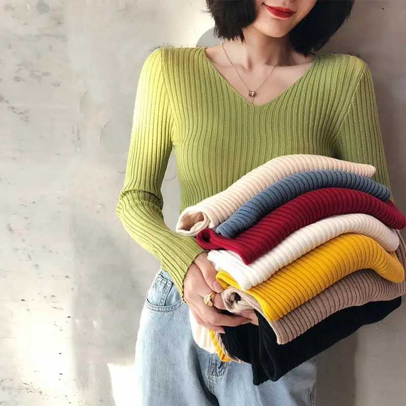Women Casual Long Sleeve Knitted Sweater