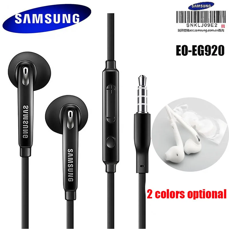 Tanie 100% oryginalny Samsung EO-EG920 słuchawki douszne z głośnikiem sterującym przewodowe sklep