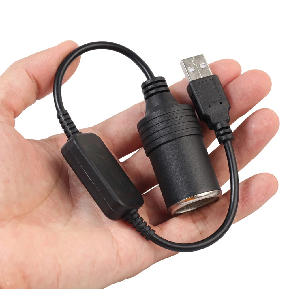 

Boost Cigarette Lighter USB 5v to 12v Adapter Transfer Cable Female Inverter Socket Converter Car