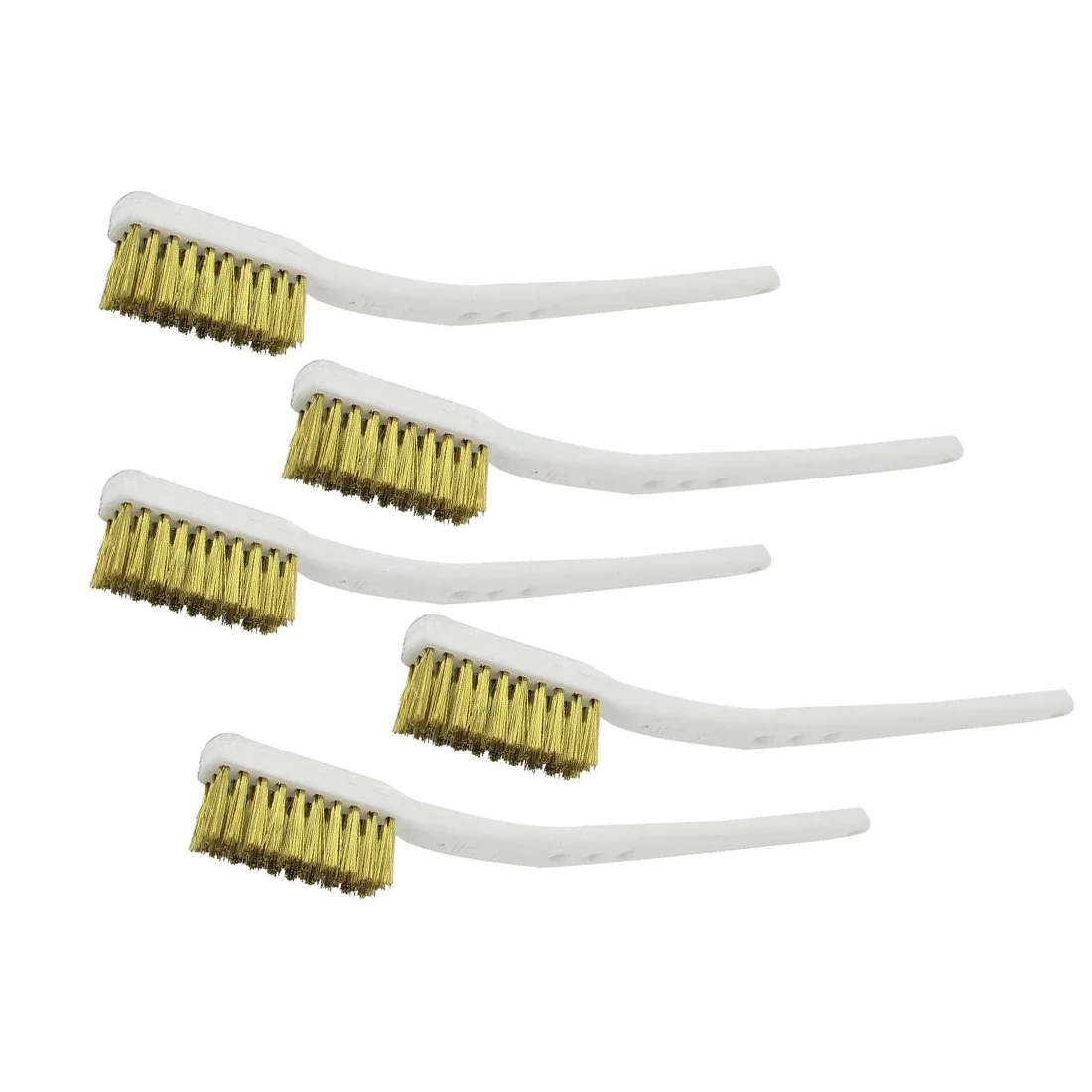 5Pcs 175mm Brass Wire Brush Mini Paint Rust Remover Steel Wire Brushes Industrial Metal Polishing Burring Cleaning Brush 2