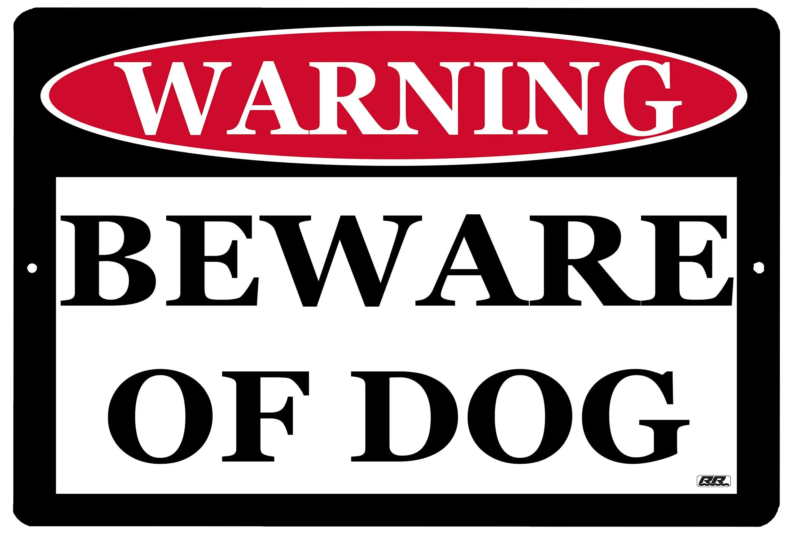 

Kalynvi Beware of Dog Metal Tin Sign Yard Outdoor Warning Fence Sign Large 12X8