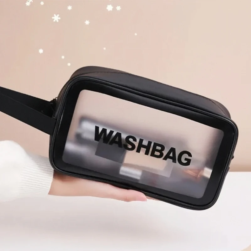 Neceser de maquillaje transparente e impermeable para viaje grande_voghion.com