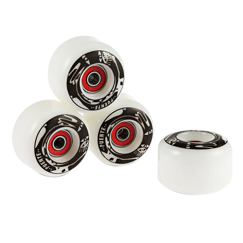 

PUENTE 4Pcs Skateboard Wheels Durable PU Skate Wheels Longboard Cruiser Wheels for Ollie Punk and Jumping