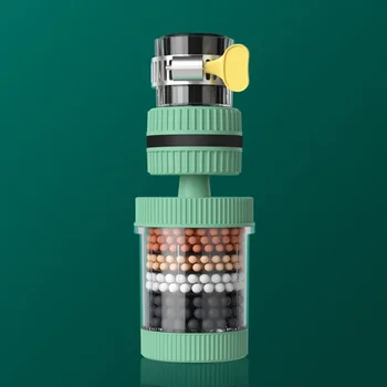 6 ชั้นกรองน้ําแตะเครื่องฟอกอากาศทางการแพทย์หินมะพร้าวถ่านหัวฉีดสําหรับก๊อกน้ําอุปกรณ์ครัวเครื่องกรองน้ําในครัวเรือน 7