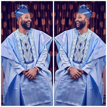 H&D Abbigliamento tradizionale sudafricano Abbigliamento formale Bazin Riche Dashiki Abiti Camicia Pantaloni Abito Abito senza cappuccio Uomo africano Agbada 1