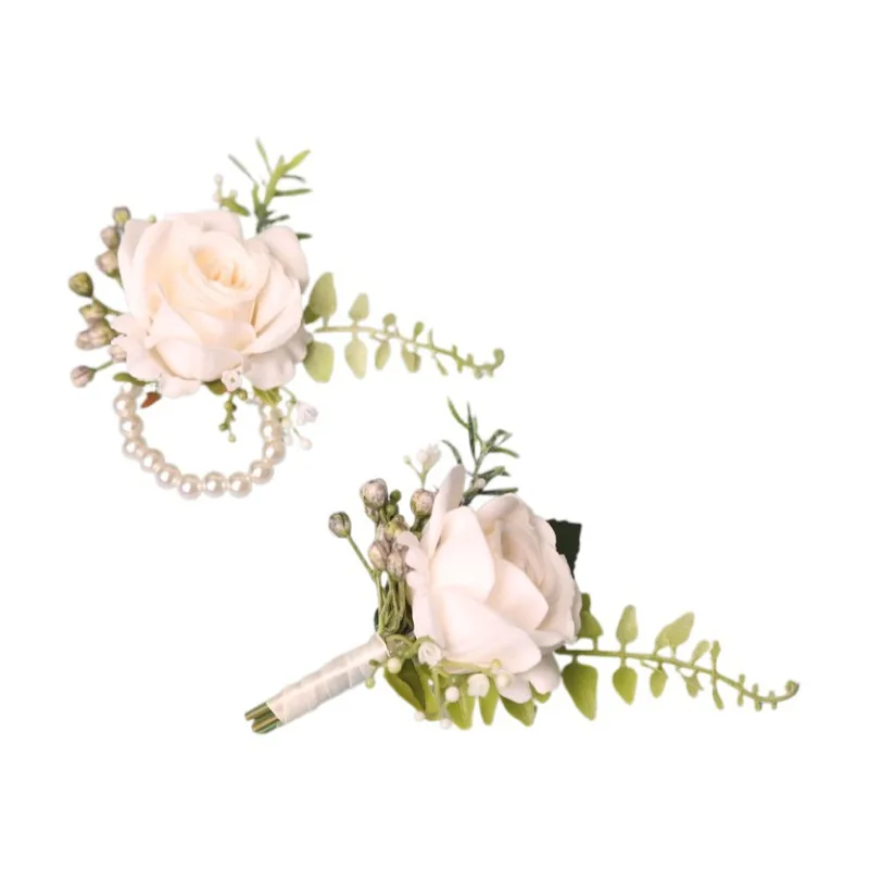 Fiore Spilla all'Occhiello, 8 Pezzi da Uomo Fatta a Mano di Raso Accessori alla Moda Classica Sposo Sposa Fiori Signora Corpetto Gioielli Decorazione del Vestito Parti per la Nuziale Puntello