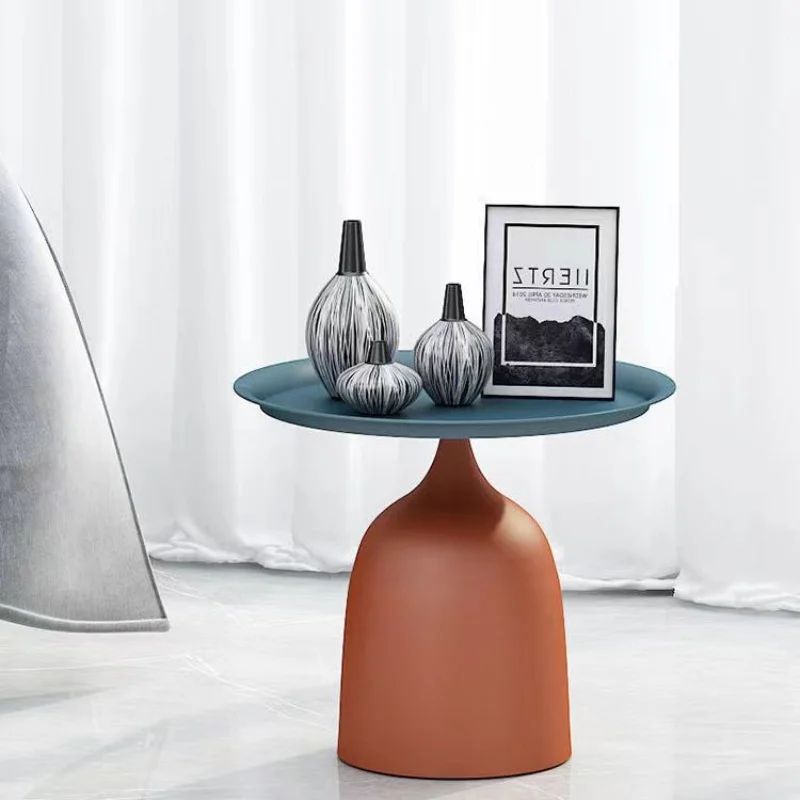 LightLuxurySideTableSmallCoffeeModernApartmentSofaRoundLiving