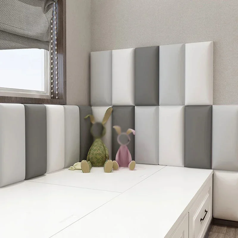 Bed Headboard 3D Wall Stickers Self-adhesive Wallpaper Panels