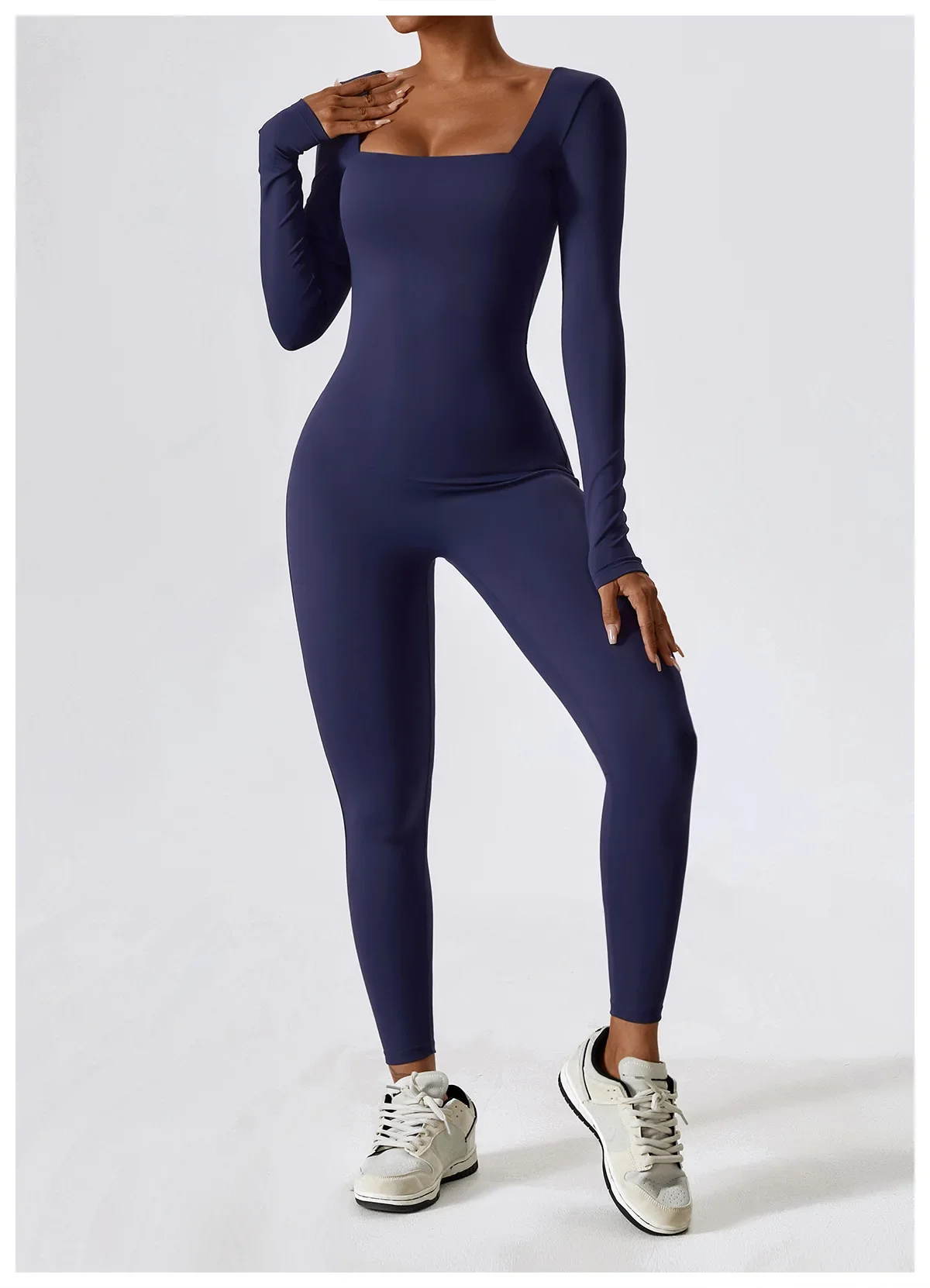 Tight long sleeve yoga wear fitness exercise quick-drying yoga jumpsuit bodysuit women elegance