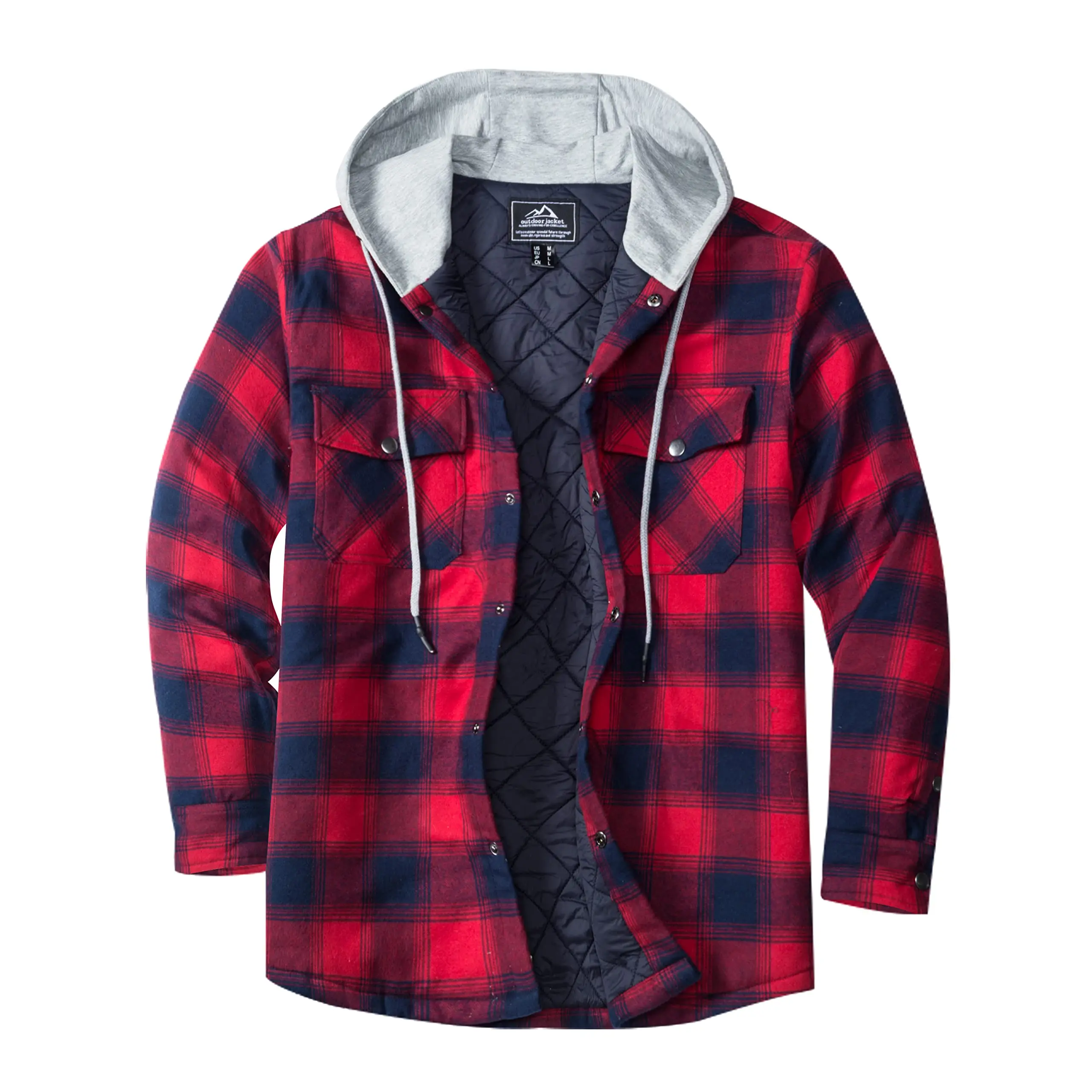 TACVASEN Thicken Flannel Shirts Jackets 