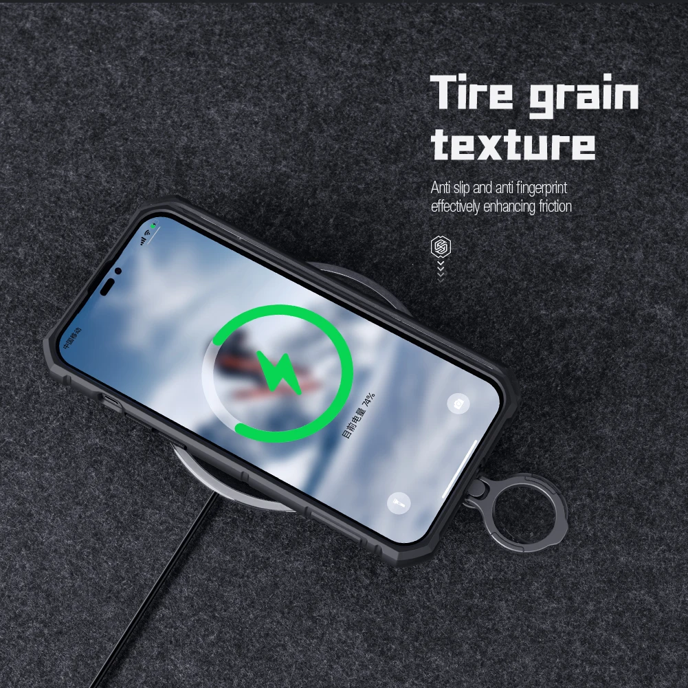 Nillkin CamShield Armor Pro Case for iPhone 14 Plus 13 Pro Max, Ring Holder Camera Slider Heavy Protection Shockproof Back Cover