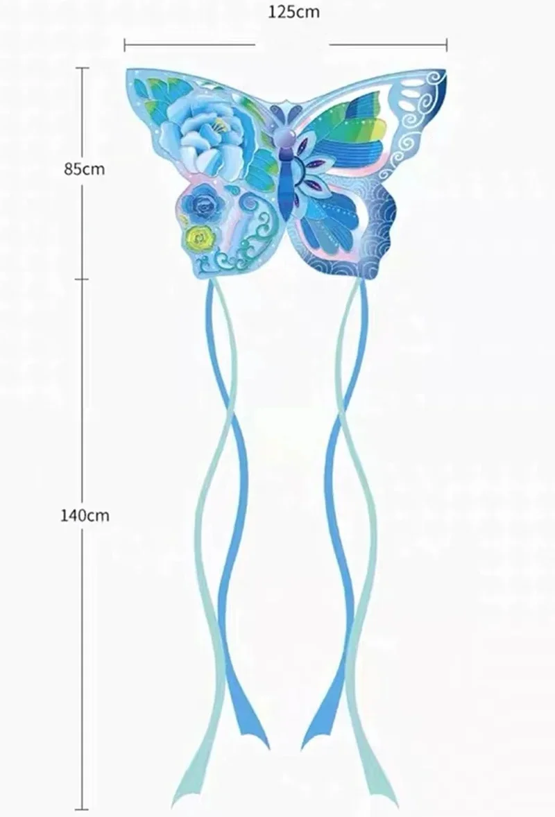 Free Shipping butterfly kites flying for children kites string line weifang kites factory fishing line child game inflatable toy 5