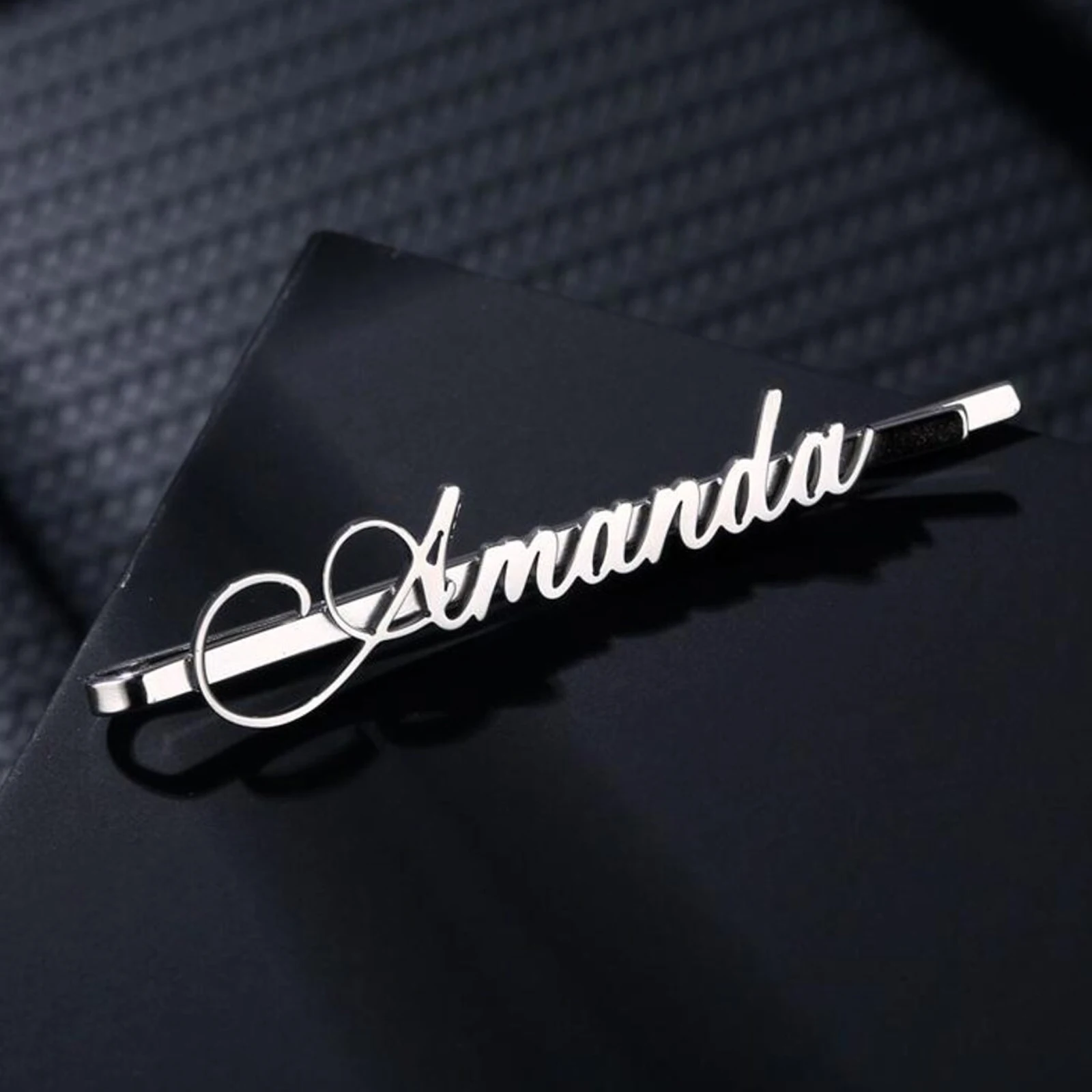 맞춤형 이름 머리핀 여성 소녀 스테인리스 스틸 쥬얼리 개인 맞춤형 헤어 클립 ..