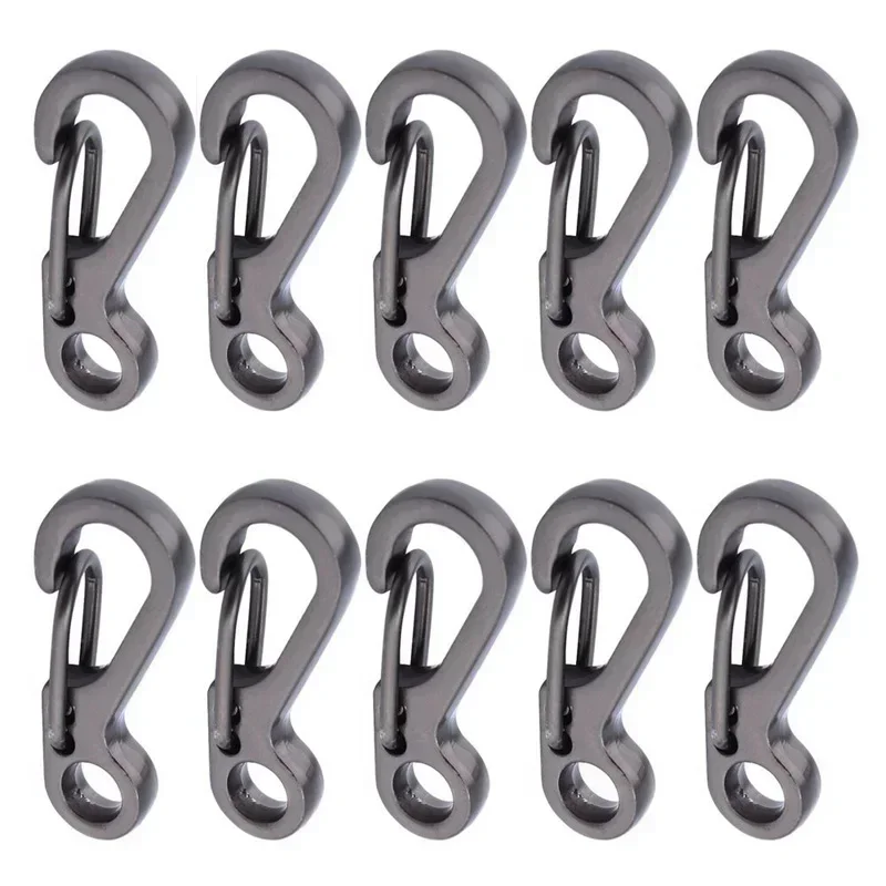 10-Pack Mini Carabiner Keychain Hooks for Camping and Backpacking
