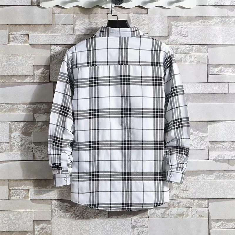 Loose Fit Plaid Long Sve irt Thin Casual Spring Autumn New Sle Men's Workwear Jaet Youth ular Daily Wear