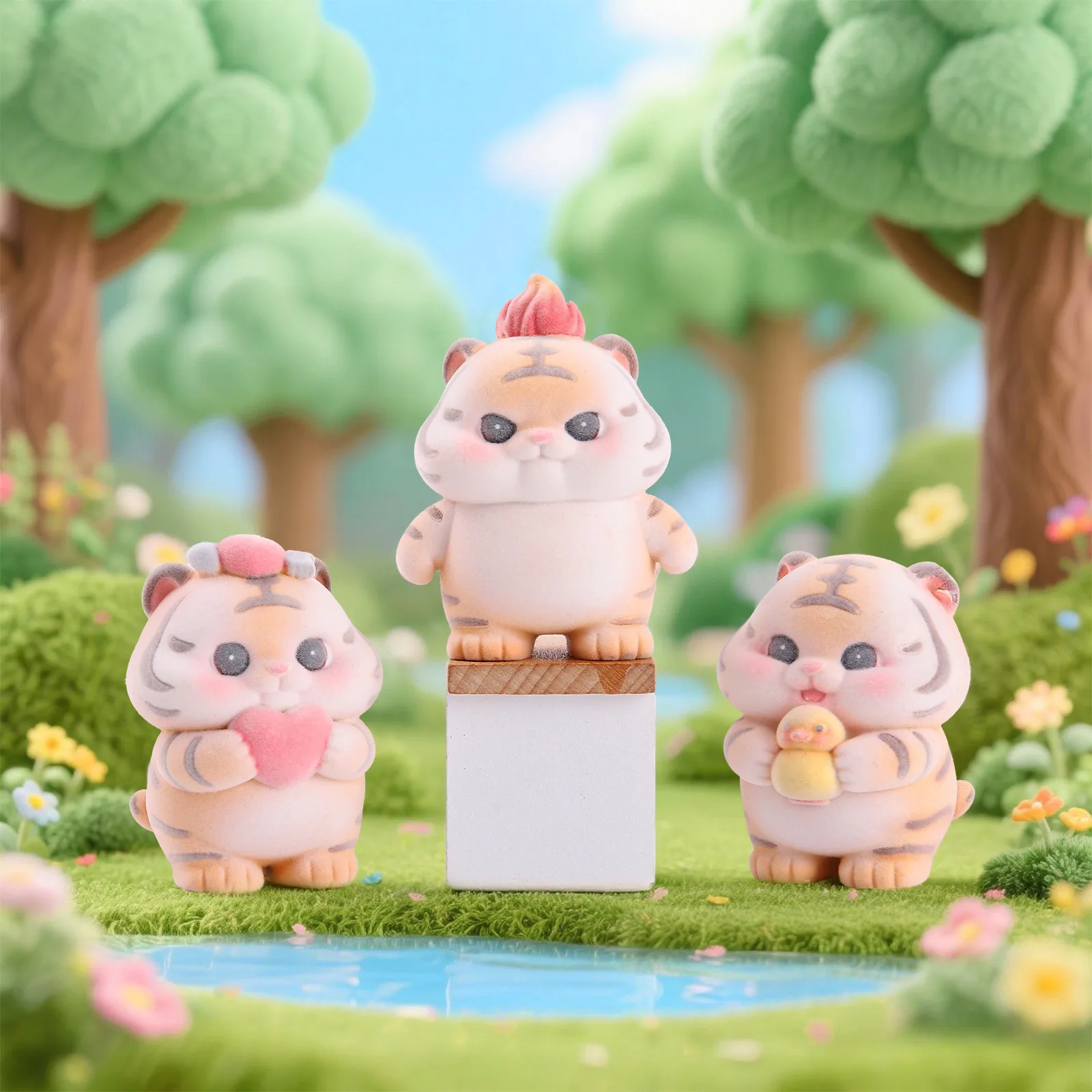 New Silly Tiger Cartoon Figurine Blind Box Trendy Desktop Decoration Toy Collectible Wholesale Handmade Customizable Gift
