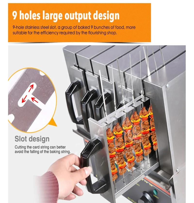 Barbecue Grill Machine Lamb And Meat Grill Machine Pig Kebab Baking Commercial Kitchen