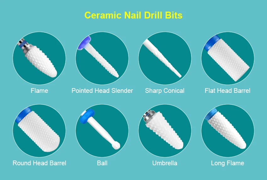 Description Picture 6 of itemTungsten Carbide Nail Drill Bits Rotate Burrs for Gel Polish Remove Manicure Pedicure Nail Files Buffer Nail Art Equipment