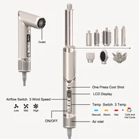 Folding Hair Dryer Negative Ion Home Hot Air Comb Set Wind Salon Hair Styler Tool Professional Hair Dryer EU Plug,A 1