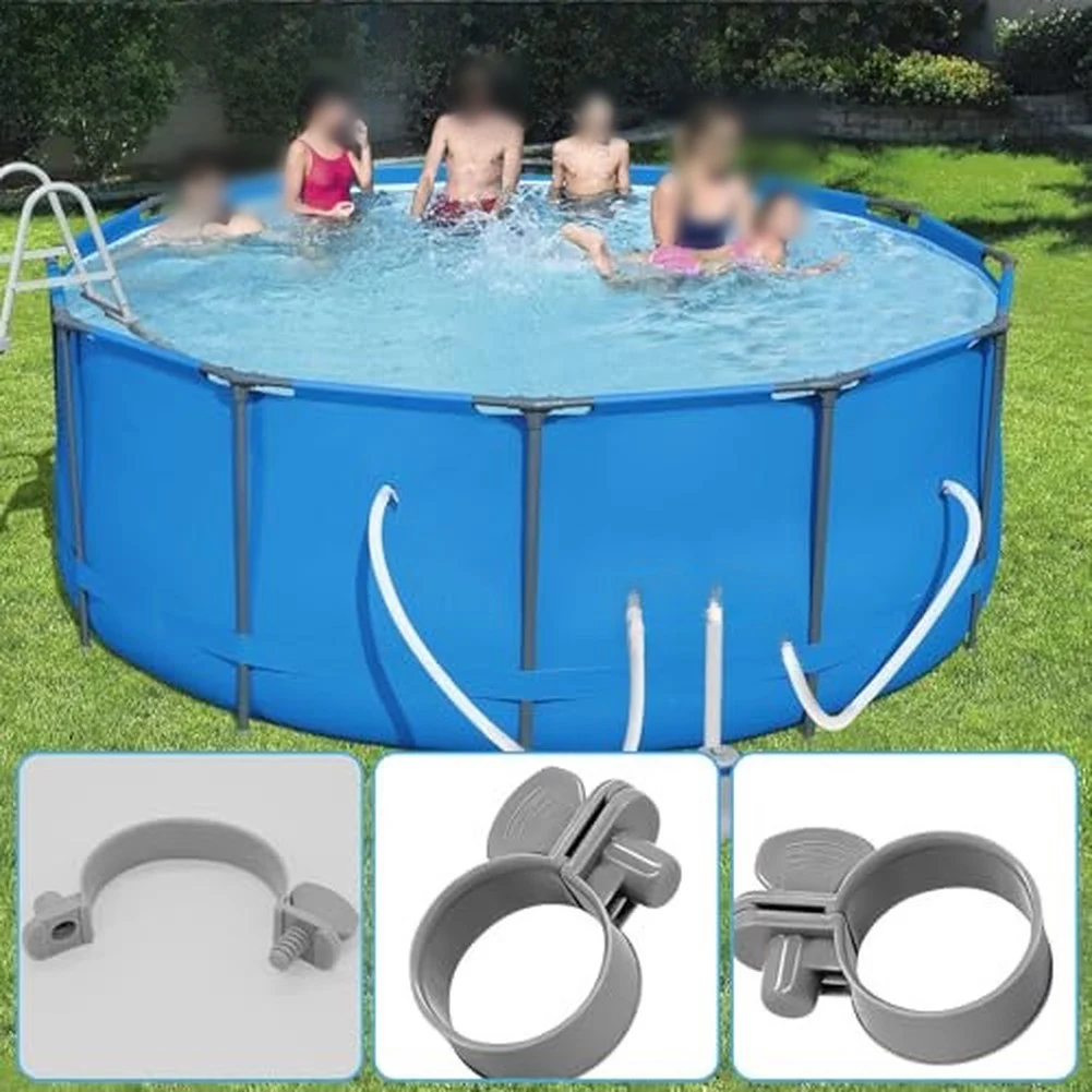 4/10PCS For Intex Pool Hose Clamps Set 1-1/4 Inch Pipe Connection Leak-Proof Plastic Hose Clamps Pool Filter Pump Accessories