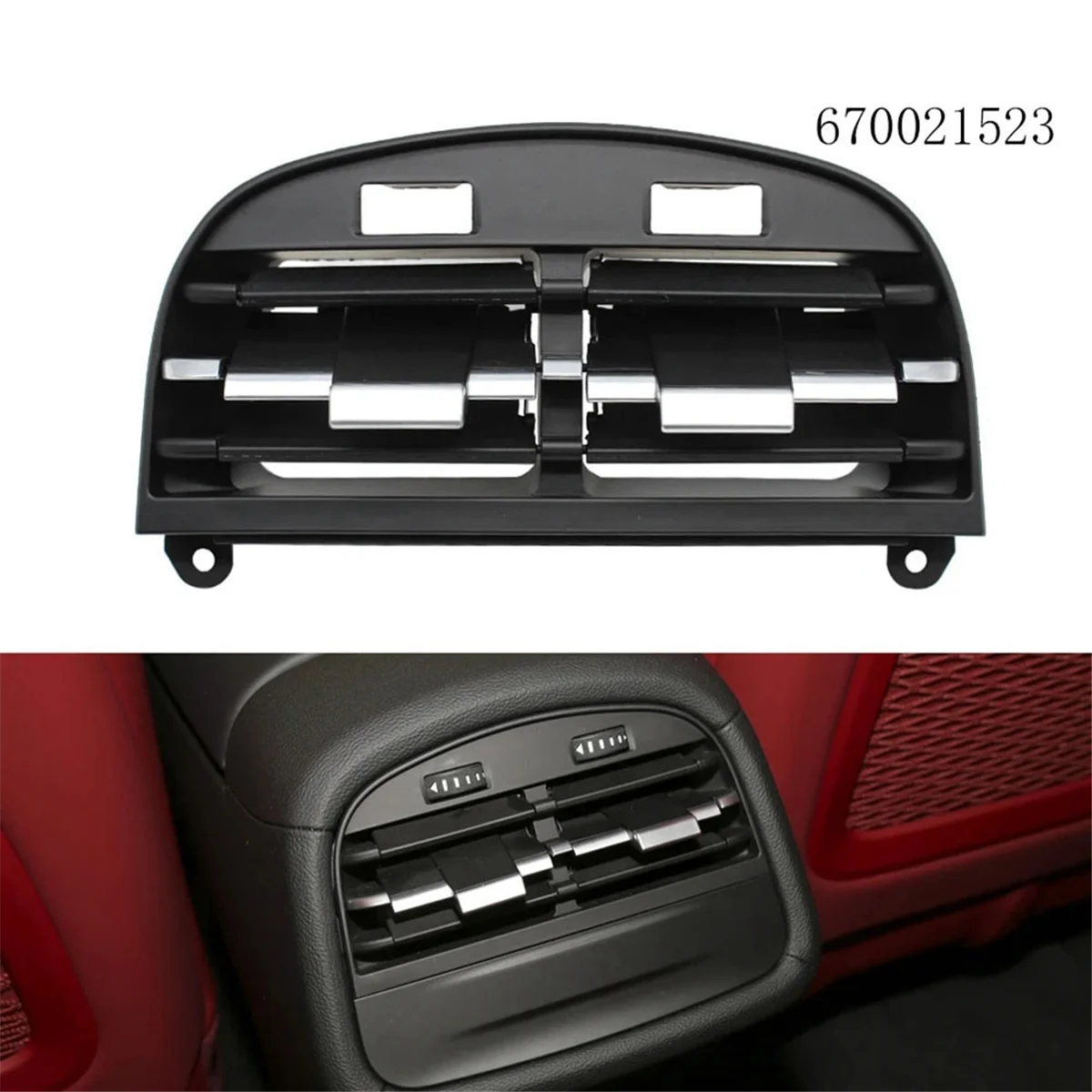 670021523 Rear Air Conditioning AC Vent Grille Assembly for Maserati Ghibli 2014- A/C Vent Outlet Cover