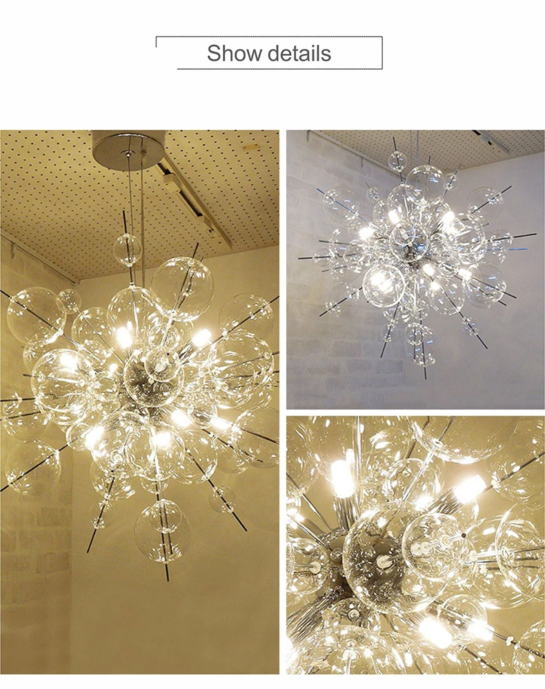 2022 Nordic LED Sea Urchin Dandelion Chandelier Lighting Modern Pendant Lamp Fixture for Restaurant Home Decor G9 110V 240V wayfair chandeliers