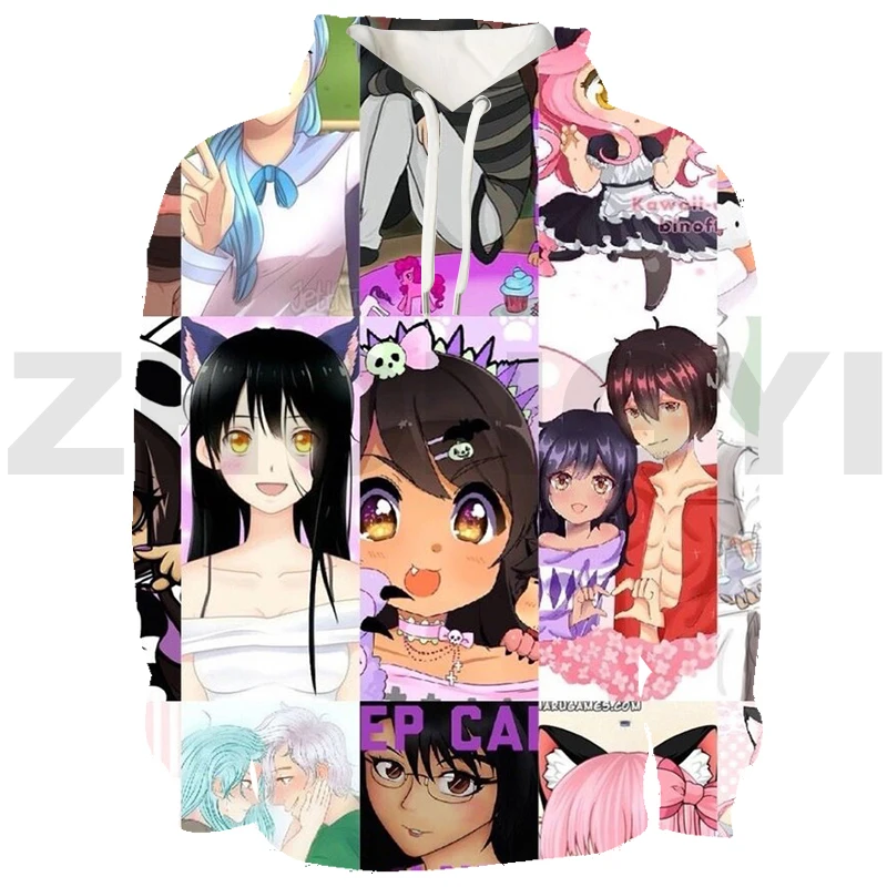 

Kawaii Women Aphmau 3D Print Hoodie for Girls Cartoon Sweatshirt Funny Game Sudaderas Trendy Casual Men Clothing Anime Kpop Tops