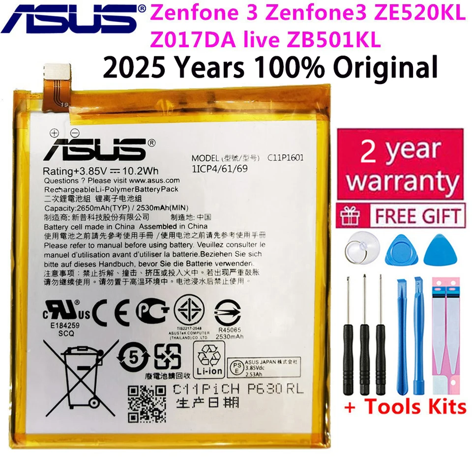 Batterie Remplacement Pour ASUS Zenfone 3 Max ZC520TL / X008D - Référence C11P1611, Capacité 4000mAh - Garantie 12 Mois - 10