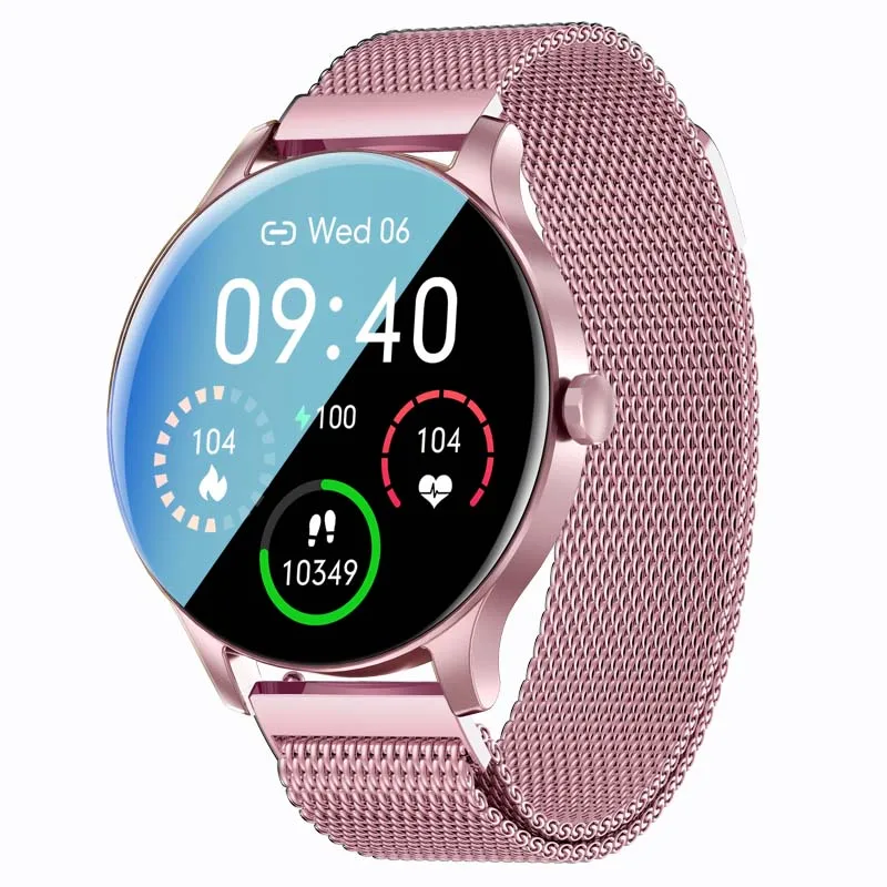 

2022 Women Round Smart Watch Sports Fitness Tracker Clock IP68 Waterproof Smartwatch Women Men for IOS Xiaomi Android