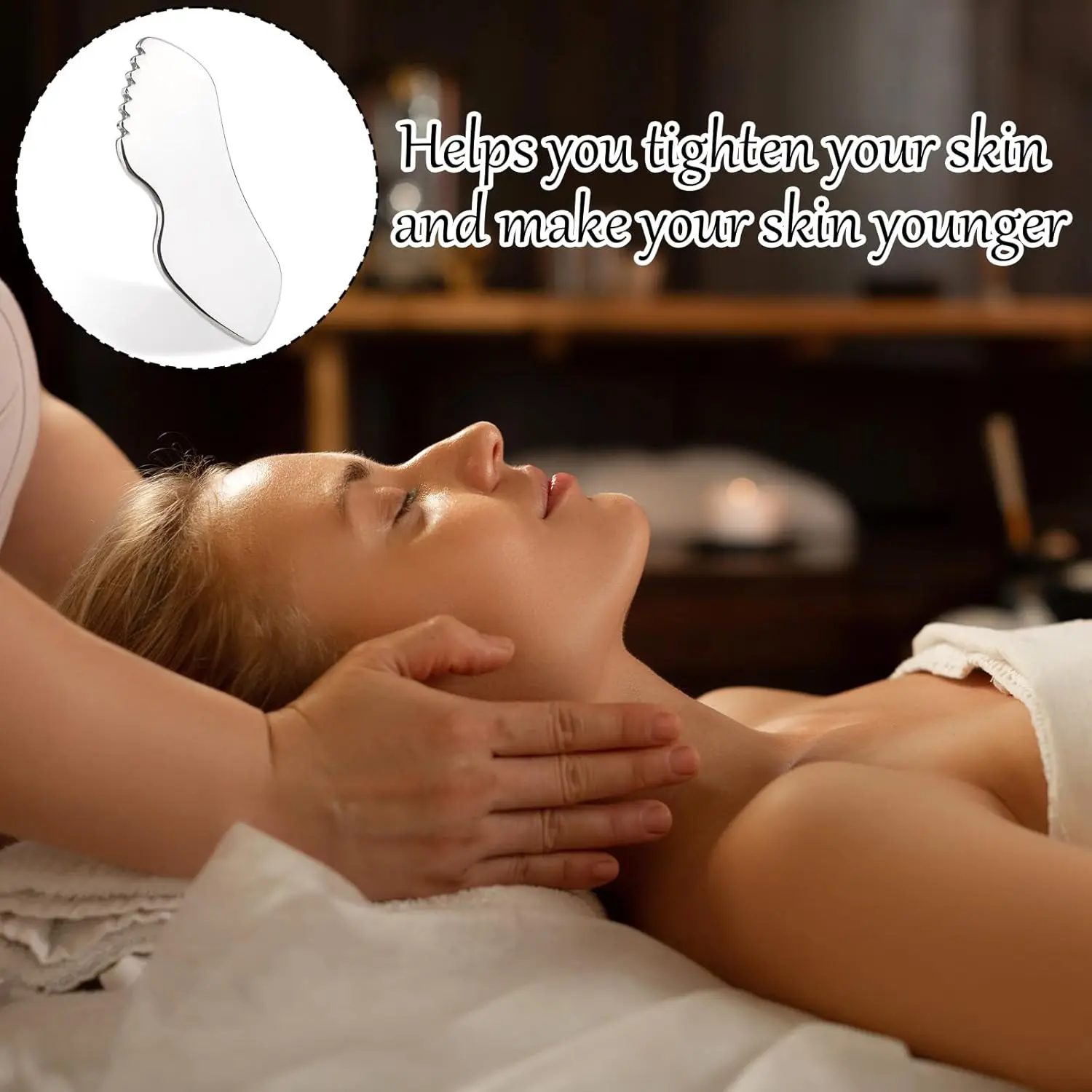 Stainless Steel Gua Sha Facial Tools Gua Sha Stone Face Comb Body Lymphatic Drainage Massager Face Guasha Face Sculpting Tools