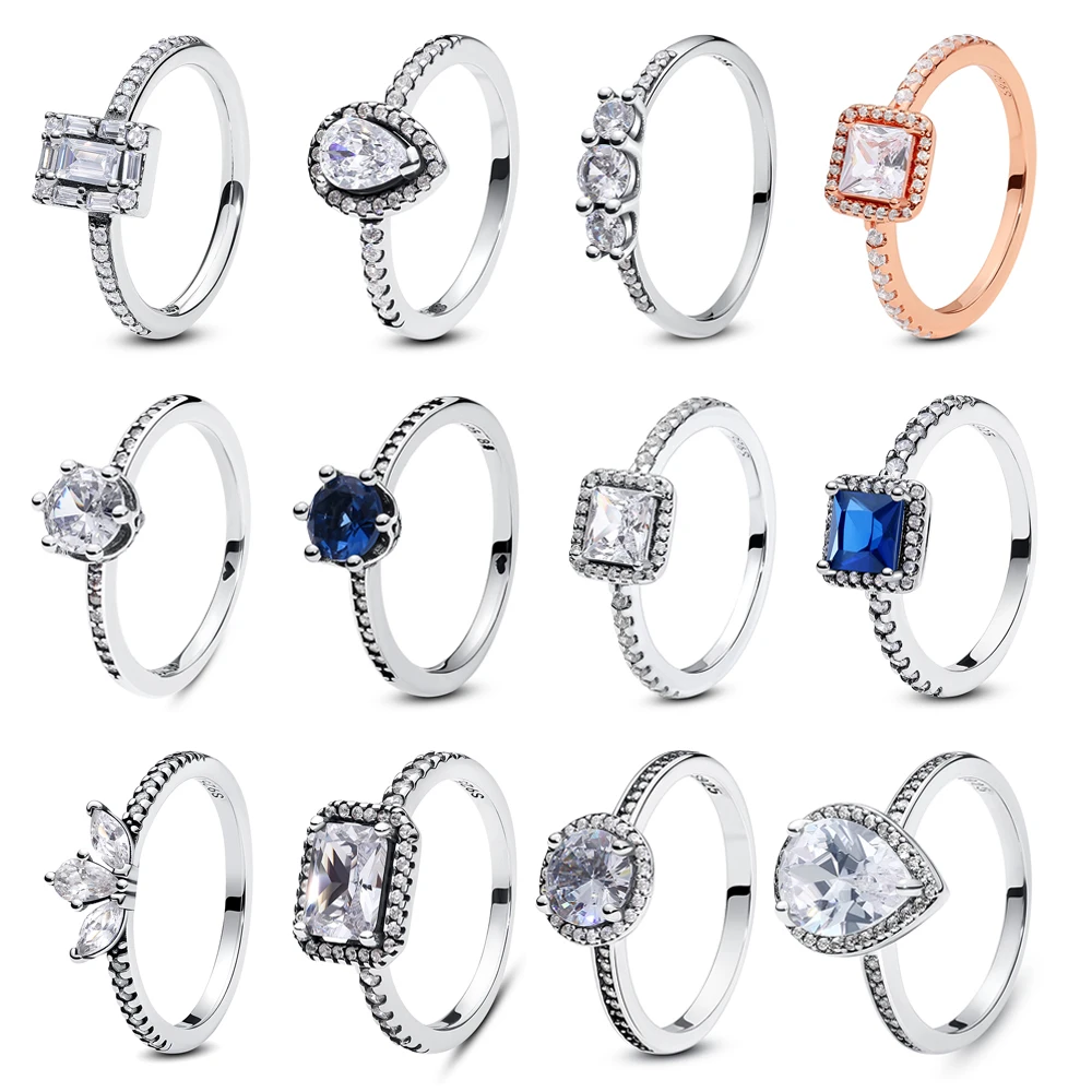 Original925SterlingSilverRingsForWomenCrownCrystalsRoseGoldEngagementWeddingStackingRingJewelryLoveGift-AliExpress36