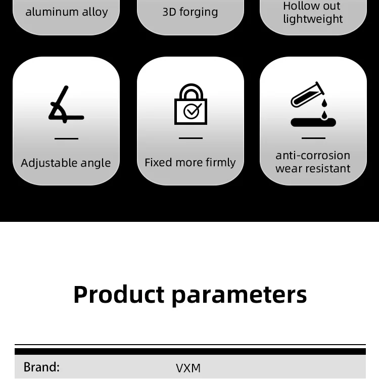 Description Picture 4 of itemVXM Adjustable Bicycle Handlebar Stem Variable 85 Degree Angle MTB Bike Riser Ultralight Aluminum Alloy Front Fork Stem Adapter