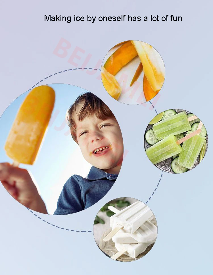 Commercial 40pcs/Batch Stainless Steel Ice Cream Mold DIY Popsicle Mould Ice Cream Popsicle Holder DIY Ice Lolly Tool 4
