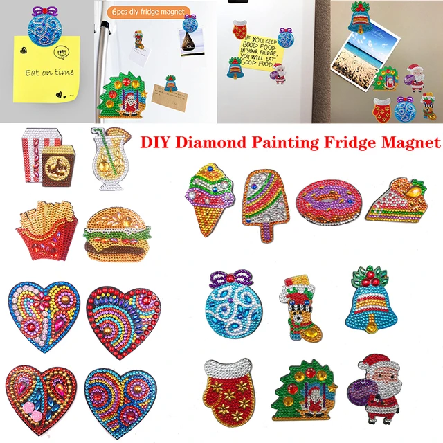 6/8/12 Pcs Mandala Diamond Painting Magnets Refrigerator for Adult